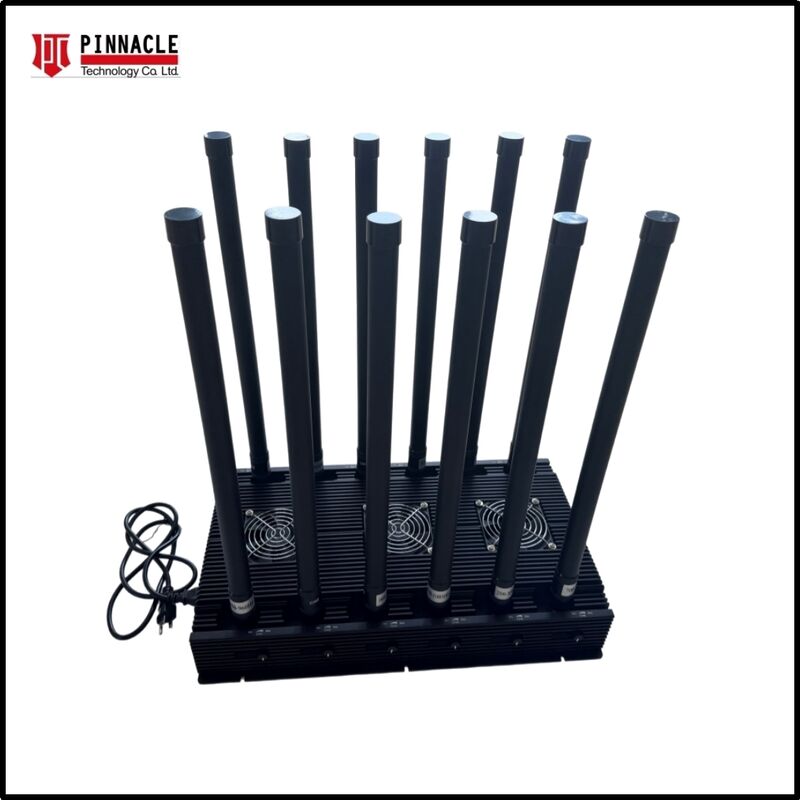 12-অ্যান্টেনা হাই পাওয়ার 300W আউটপুট মোবাইল 2G/3G/4G/5G WIFI ডেস্কটপ সিগন্যাল জ্যামার